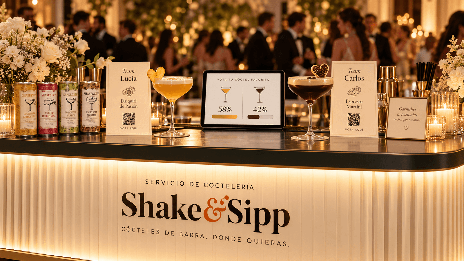La experiencia de barra. SHAKE&SIPP para bodas