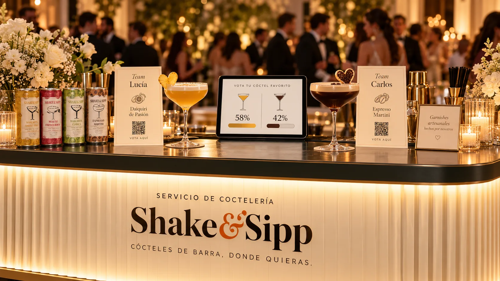 La experiencia de barra. SHAKE&SIPP para bodas