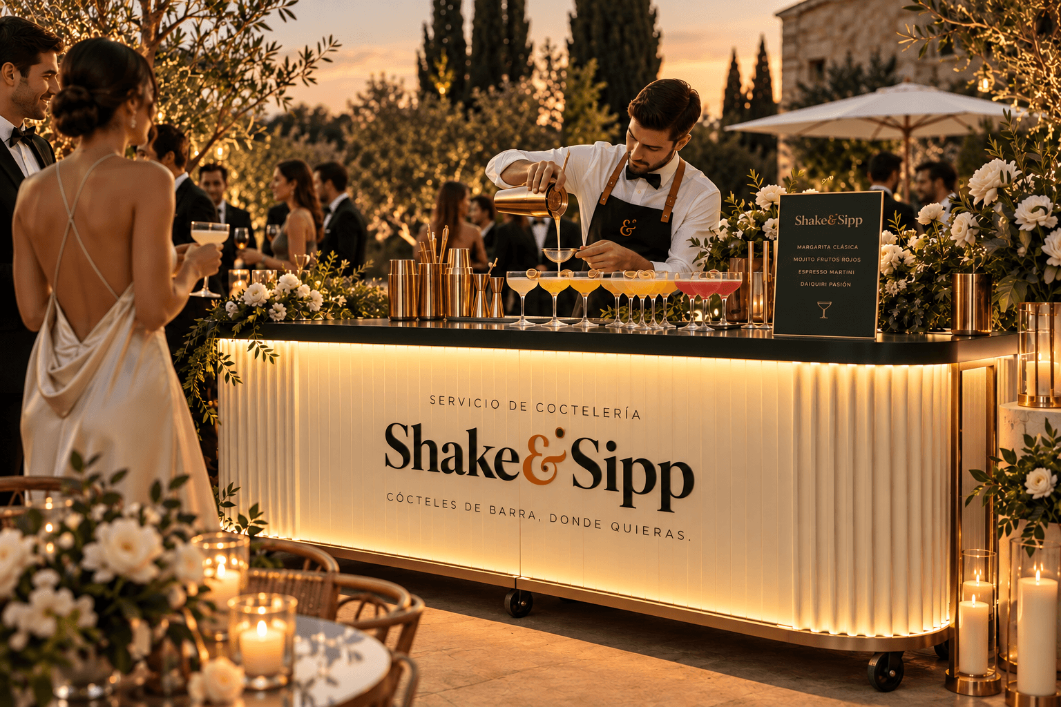Barra SHAKE&SIPP para una celebración de boda