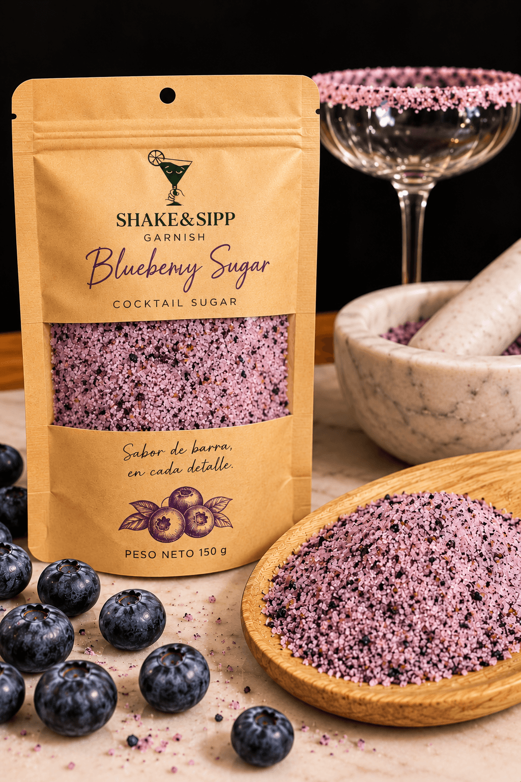 Azúcar de arándanos para cócteles Shake&Sipp